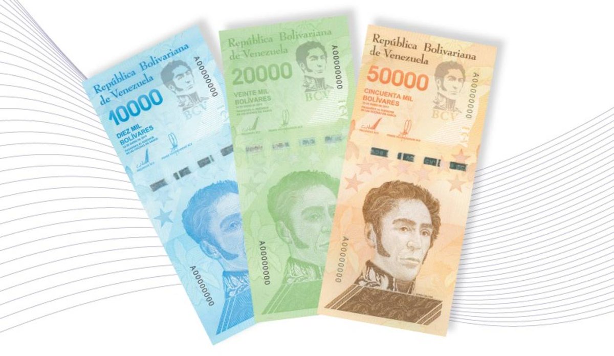 Venezuela imprime billetes alta denominación hiperinflación