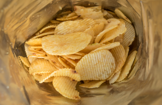 Aire en la bolsa de papas