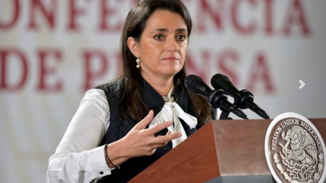 Imagen: Margarita Ríos-Farjat, titular del Servicio de Administración Tributaria (SAT), 22 de octubre de 2019 (Imagen: Especial)