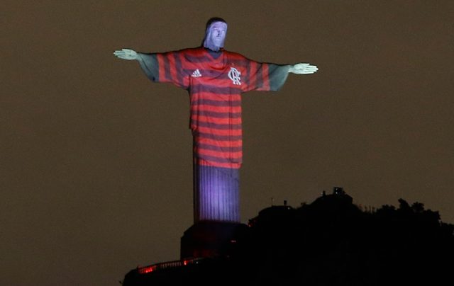 Imagen: El Cristo Redentor con los colores del Flamengo, 26 de noviembre de 2019 (Imagen: Especial)