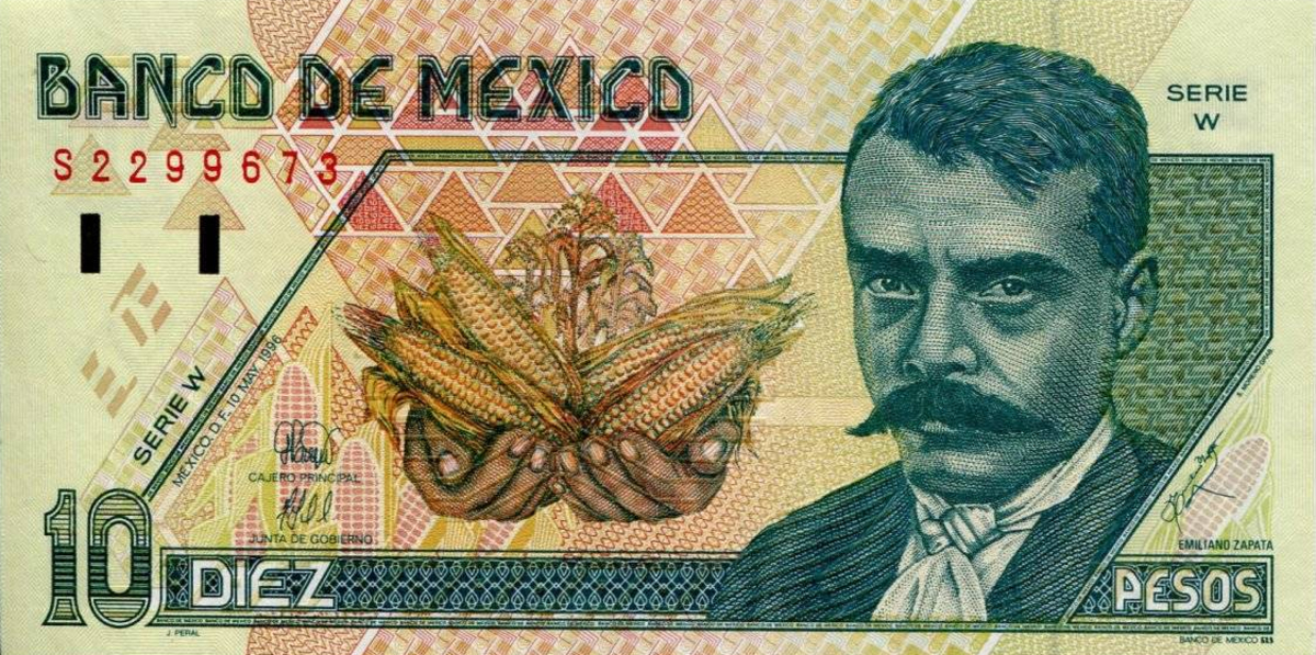 04 diciembre 2019,Moneda conmemorativa de Emiliano Zapata, Emiliano Zapata, billete, Banco de México, Billete de 10 pesos