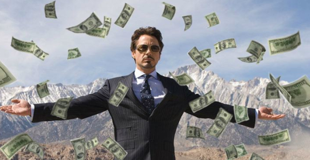10 de diciembre 2019, personas millonarias, dinero, billetes, dólares, Iron Man