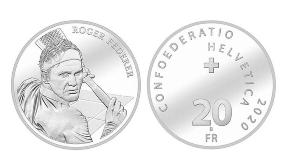 Suiza acuñará monedas de oro y plata con la imagen del tenista Roger Federer