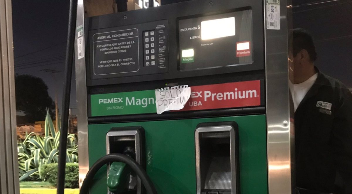 21 de febrero de 2020, gasolina premium (Imagen: Twitter@tatemala)