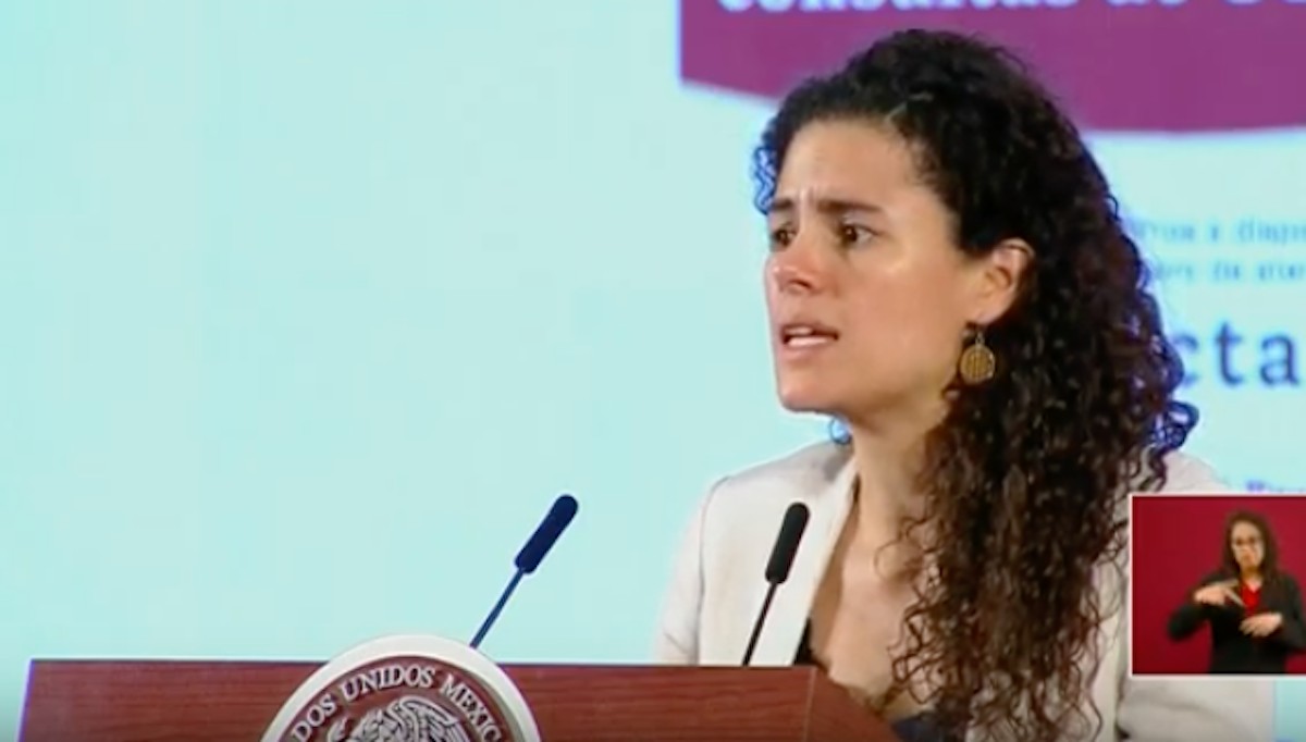 La titular de la Secretaría del Trabajo y Previsión Social (STPS), Luisa María Alcalde (Imagen: lopezobrador.org.mx)