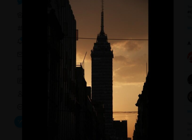Torre Latino en CDMX (Imagen: Twitter @PaisajeDF)