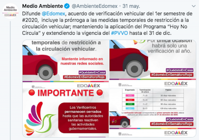 Verificación en Edomex (Imagen: Twitter @AmbienteEdomex)