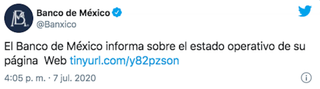 Hackeo a Banxico (Imagen: Twitter @Banxico)