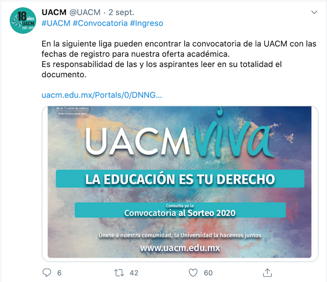 Convocatoria UACM 