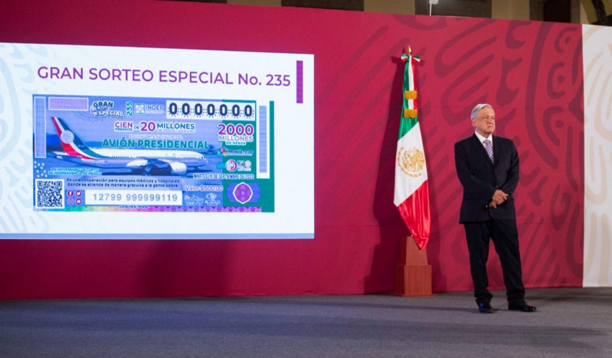 Rifa del avión presidencial: a una semana se han vendido 63% de boletos