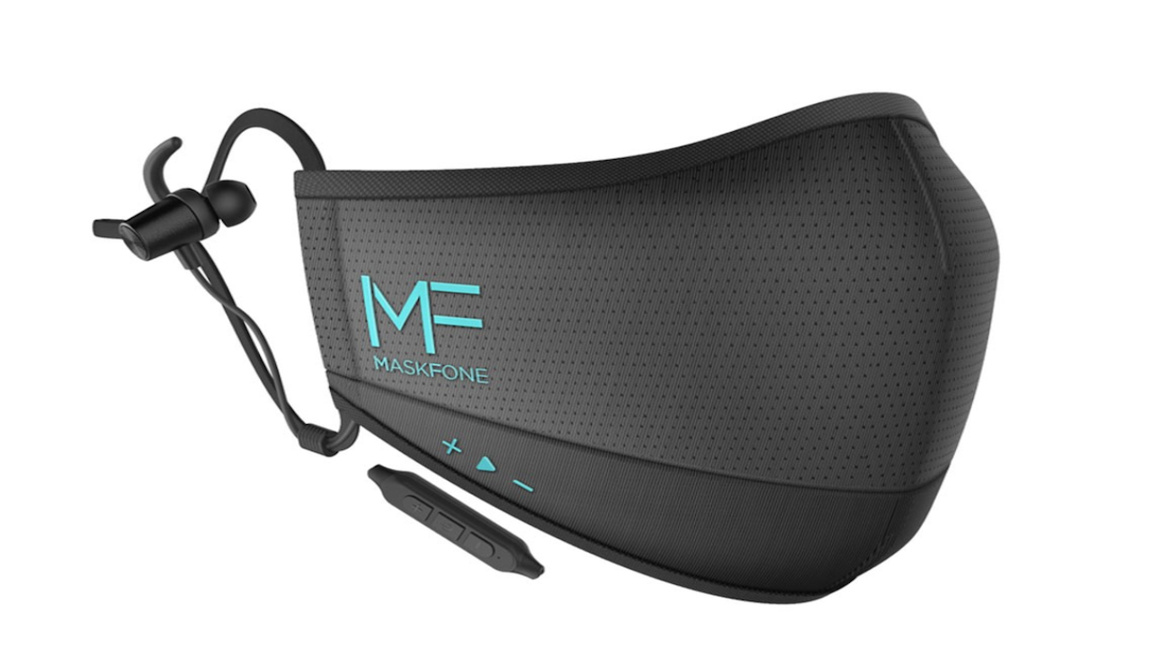 Este cubrebocas tiene micrófono para hablar por teléfono