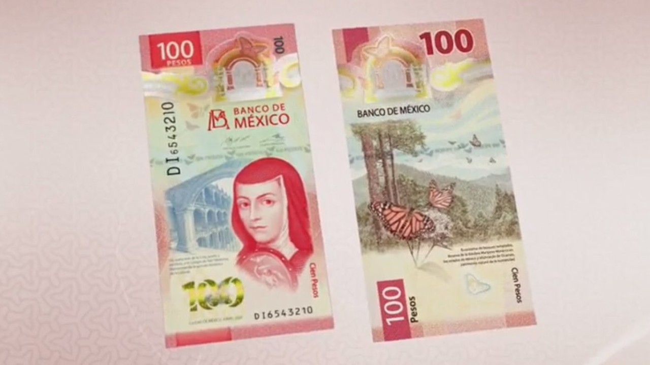 Banxico presenta nuevo billete de 100 pesos con la imagen de Sor Juana