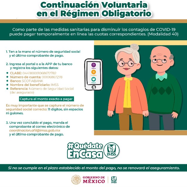 Así puedes hacer los pagos de la Modalidad 40 del IMSS