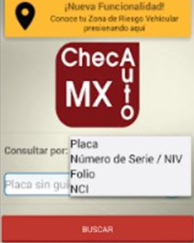 Esta es la página principal de ChecAutoMX