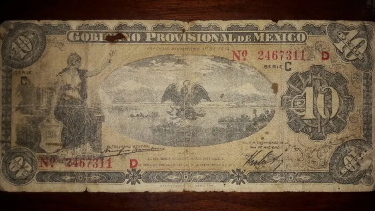 Venden en más de 8 mil pesos un billete de 10 pesos