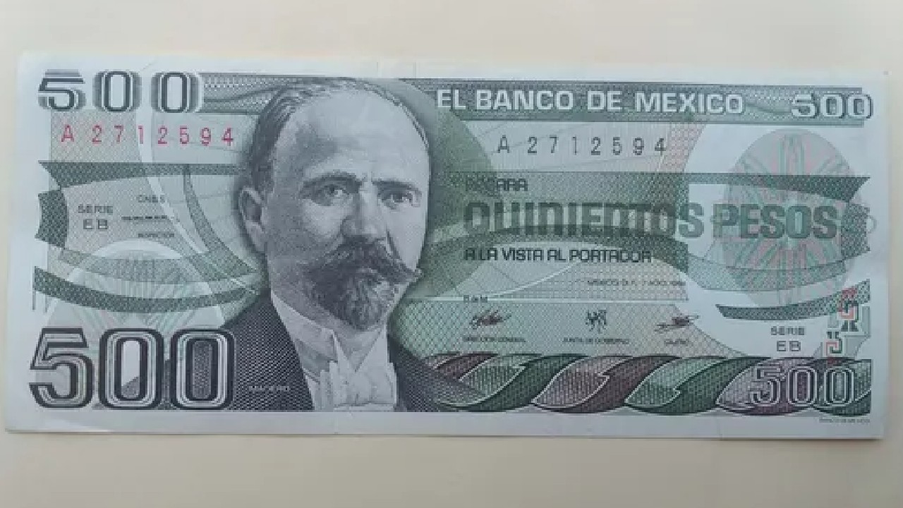Billete de 500 pesos se vende en 40 mil pesos