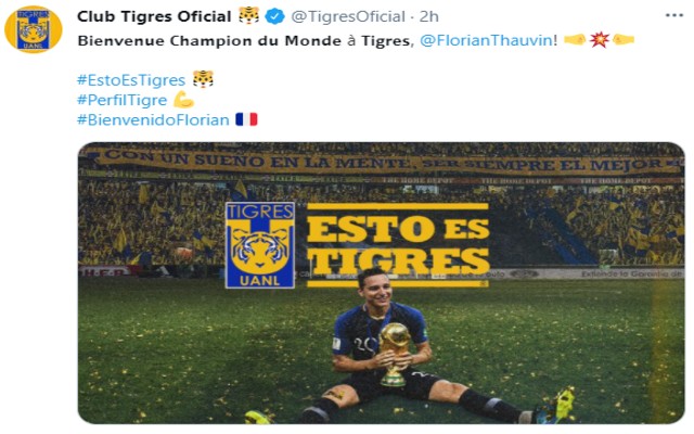 Florian Thauvin, refuerzo de Tigres, vale más que 6 equipos de la Liga MX
