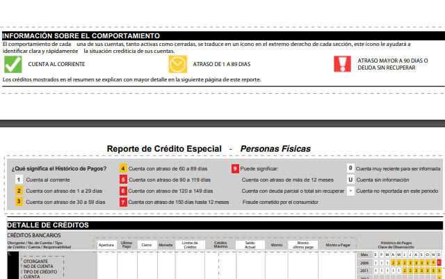 Calificación en Buro