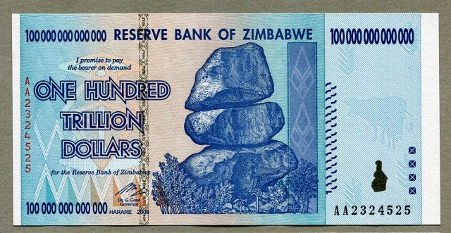 Zimbabue pone en circulación su billete de mayor valor