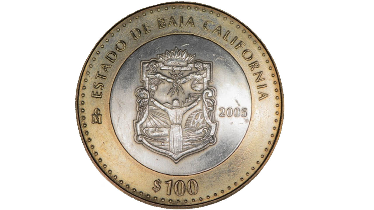 Estas monedas de 100 pesos de Baja California se vende en 25 mil pesos