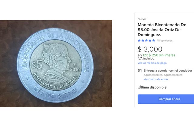 Esta es una de las monedas de colección