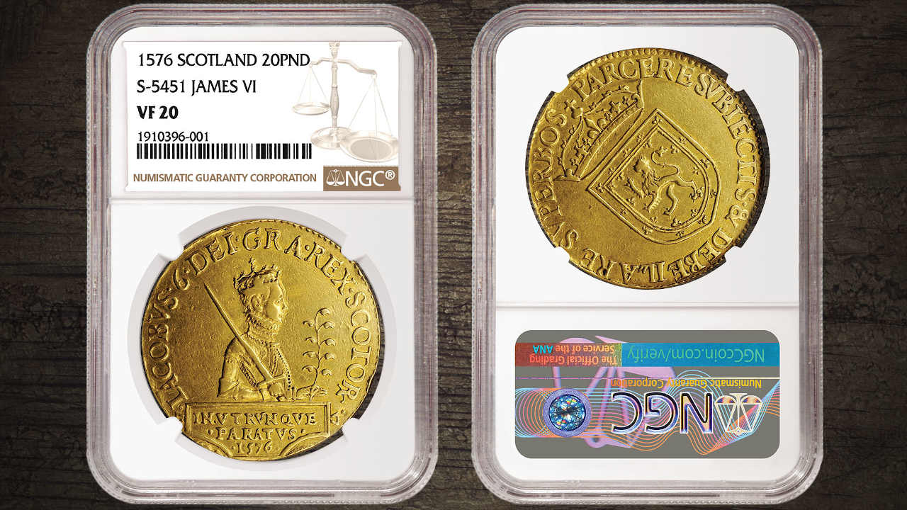 Venden moneda de 20 libras de 1576 en 180 mil dólares