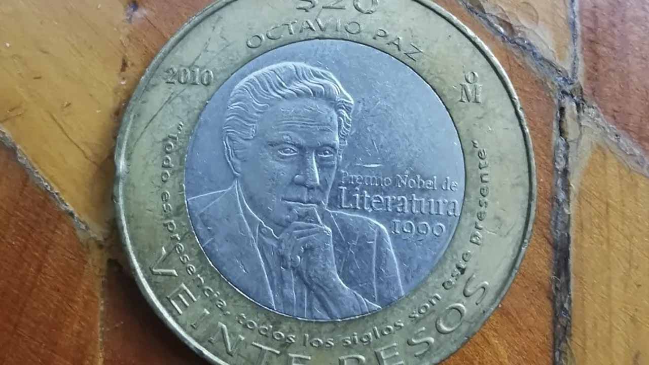 Esta moneda de Octavio Paz se vende en internet por 150 mil pesos