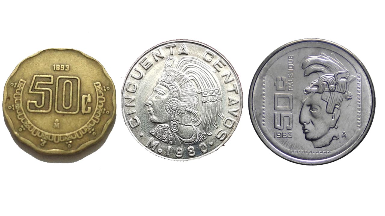 Monedas de 50 centavos