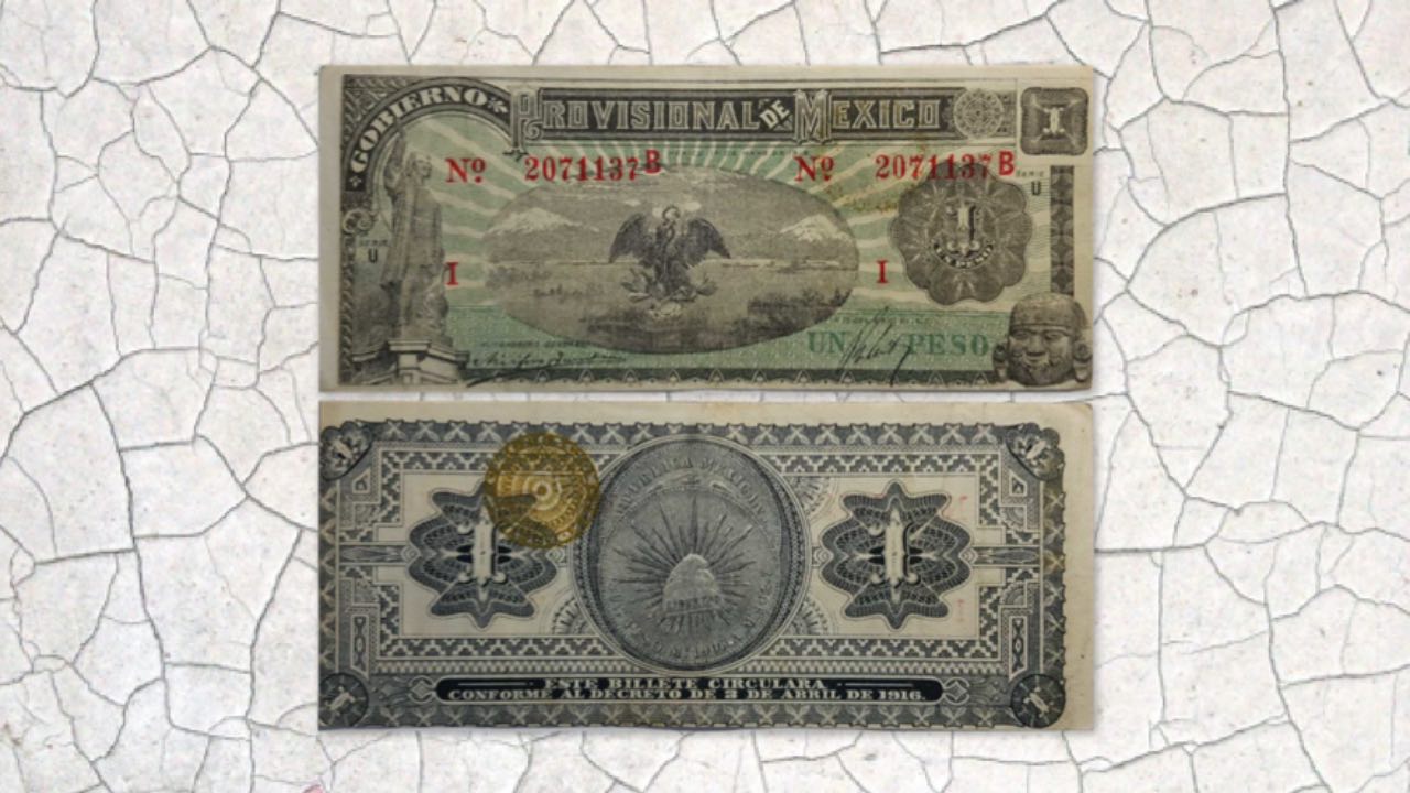 Billete mexicano de 1916 se vende por 123 mil pesos en internet
