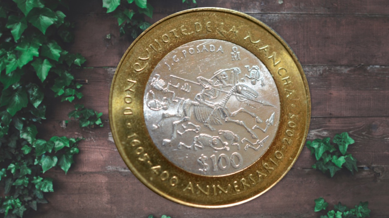 ¡Moneda conmemorativa de El Quijote de la Mancha se vende hasta en 15 mil pesos en internet!
