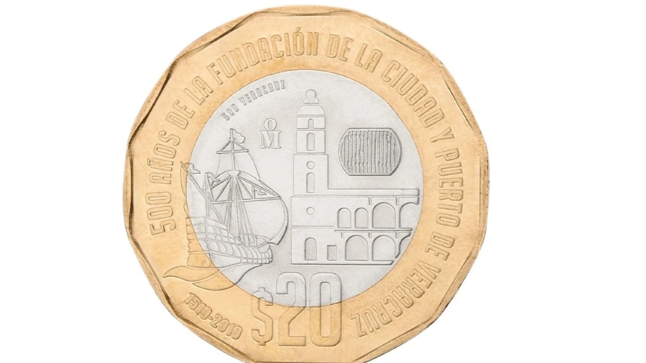 Conoce las características de la moneda conmemorativa del Puerto de Veracruz