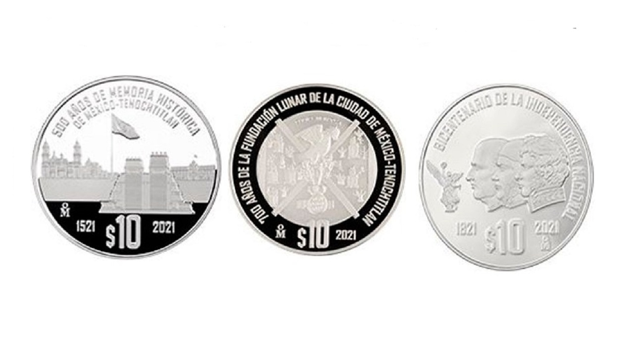 Características de las nuevas monedas de 10 pesos de plata