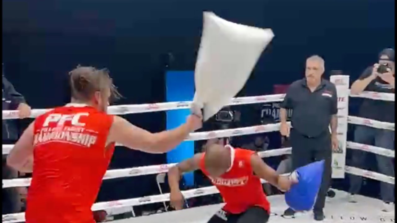 ¡Estas personas ganan dinero por participar en peleas de almohadas!