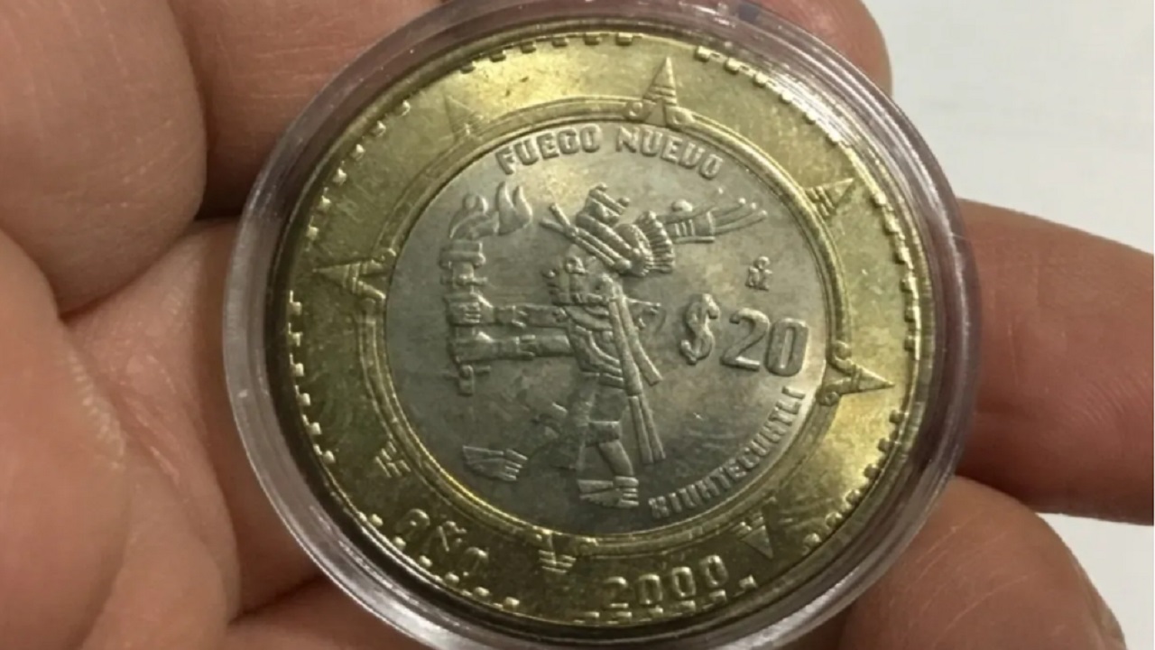 Este es el valor de la moneda de 20 pesos del Fuego Nuevo