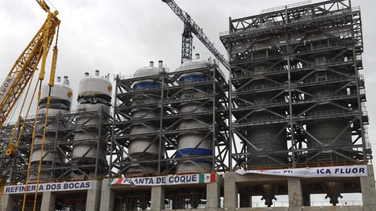 Sener reporta avances del 87% en la refinería de Dos Bocas