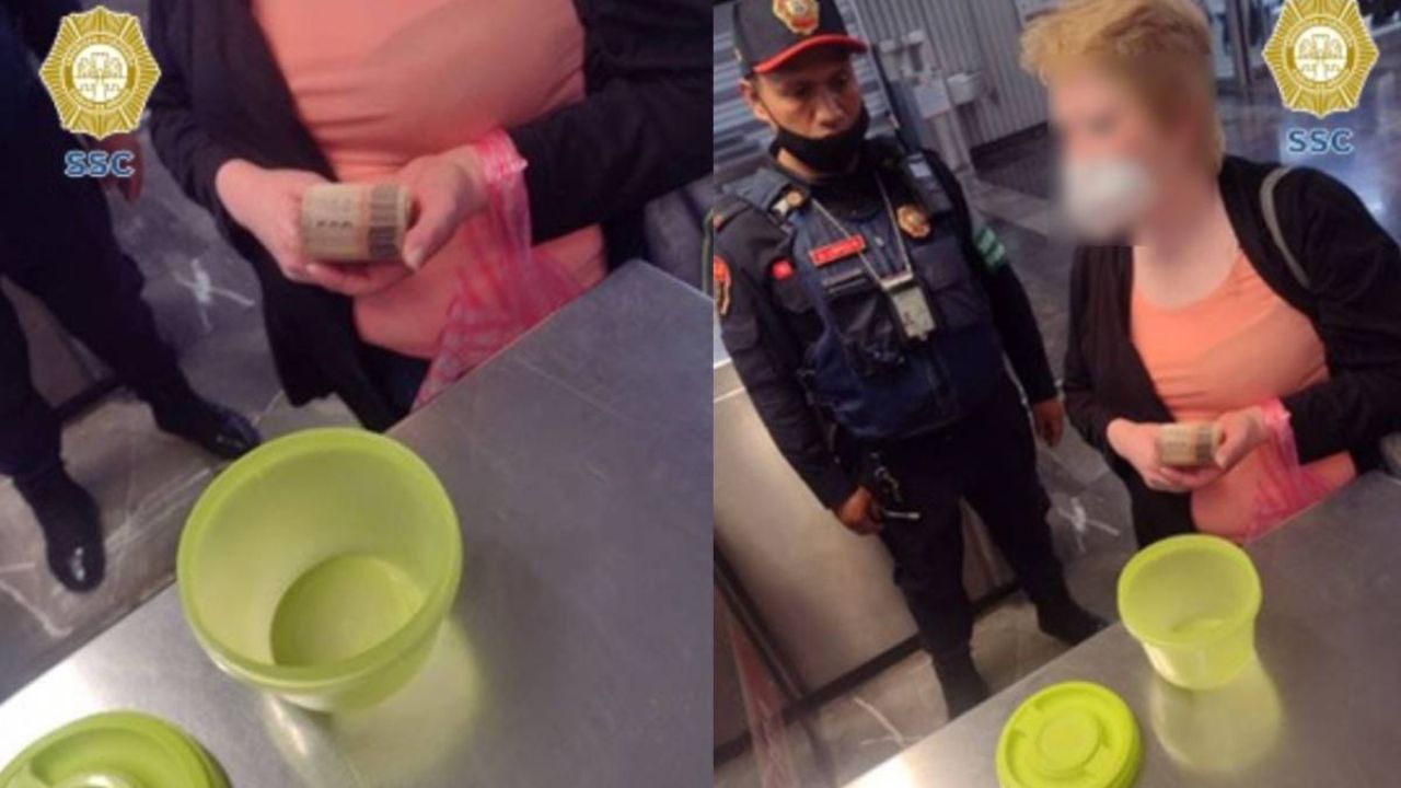 Mujer guardó 6 mil pesos en un Tupper y los perdió en el Metro