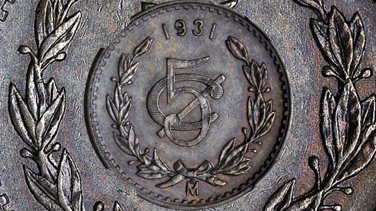 ¿Cuál es el VALOR real de esta MONEDA de 5 CENTAVOS hecha en 1931?