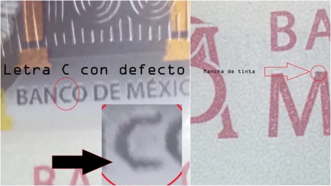 Billete de 100 pesos con errores de impresión cuesta mil 500 dólares