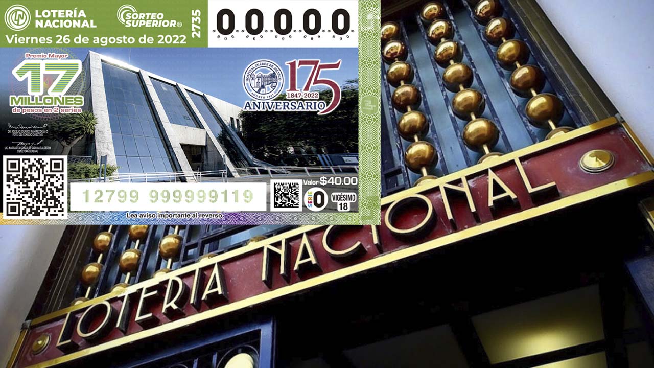 Lotería Nacional: RESULTADOS del SORTEO SUPERIOR 26 de agosto 2022