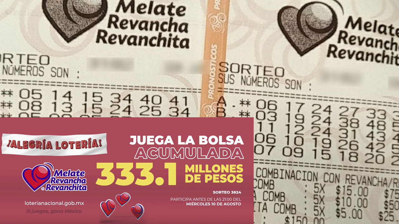 RESULTADOS MELATE Revancha y Revanchita del 10 de agosto de 2022