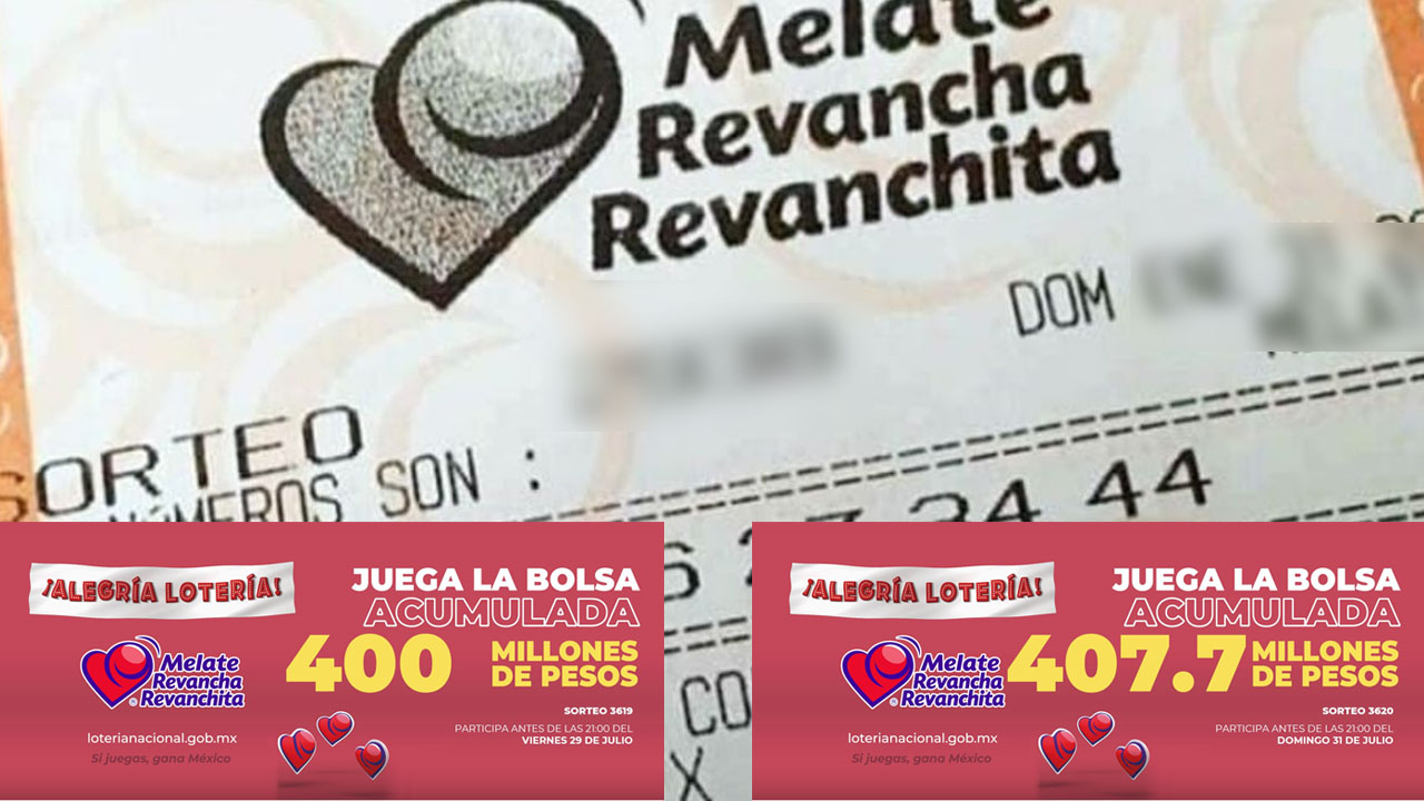 RESULTADOS MELATE Revancha y Revanchita del 29 y 31 de julio de 2022