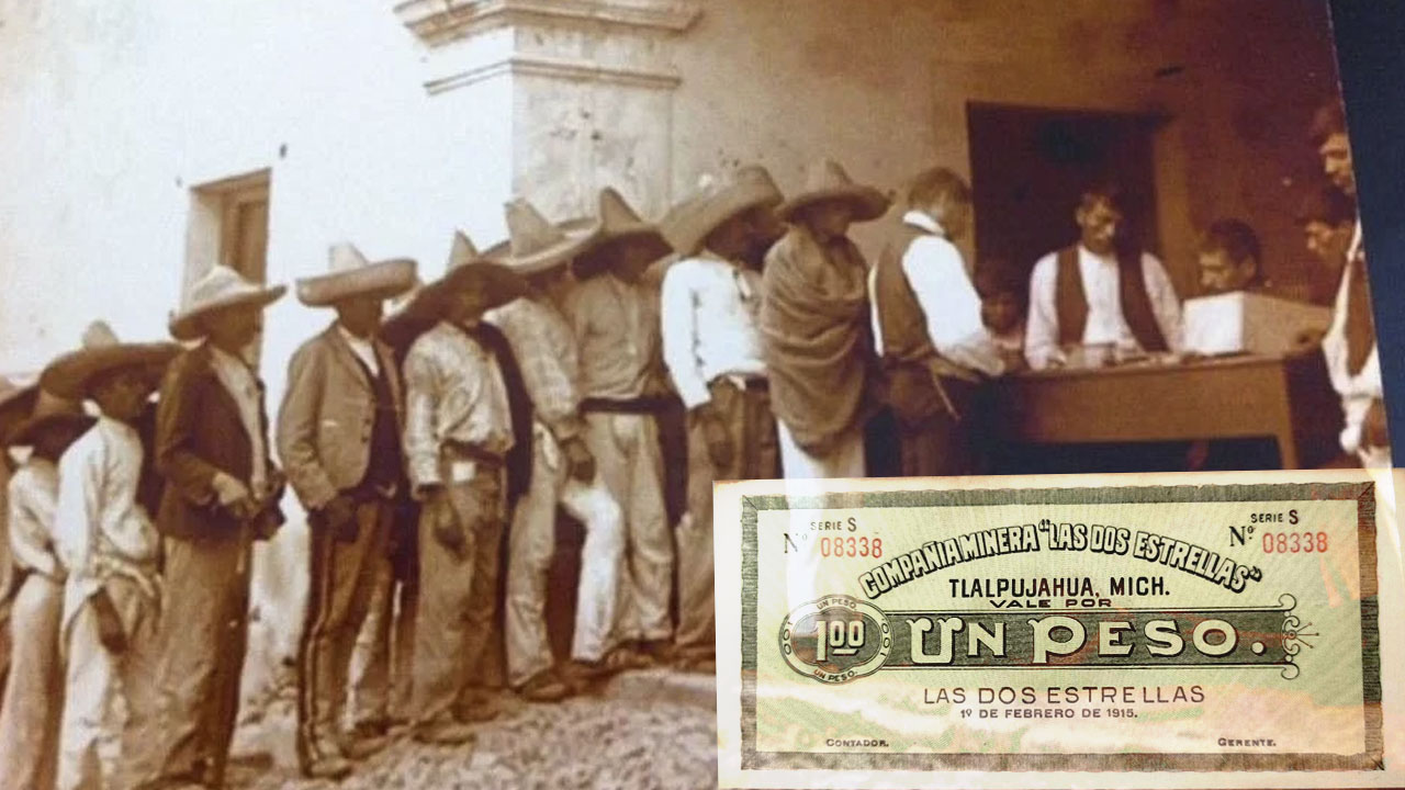 Billetes de tiendas de raya son antiguos