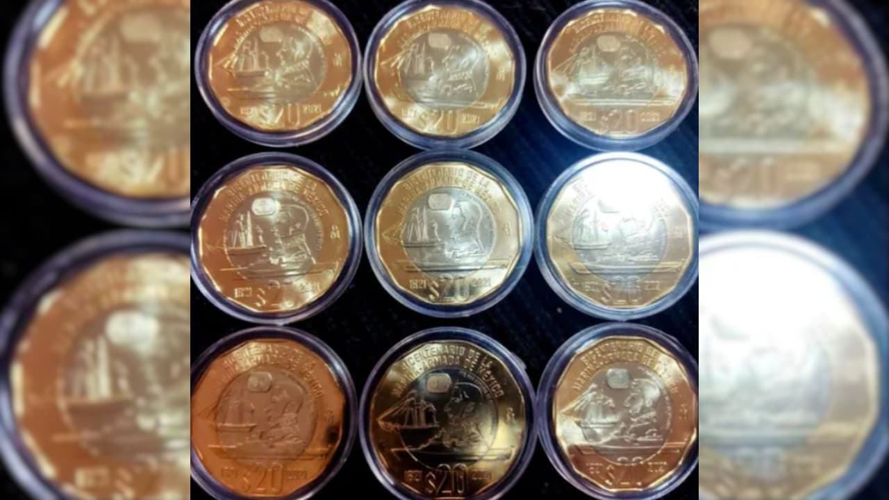 Nueva moneda de 20 pesos de la Marina cuesta $1000 en internet