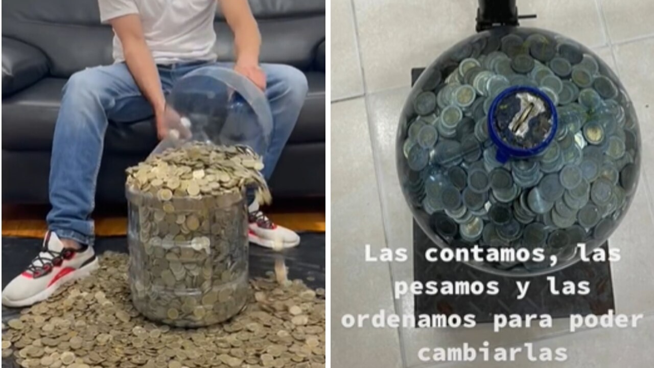 Joven AHORRA por 4 AÑOS en un GARRAFÓN, esto JUNTÓ
