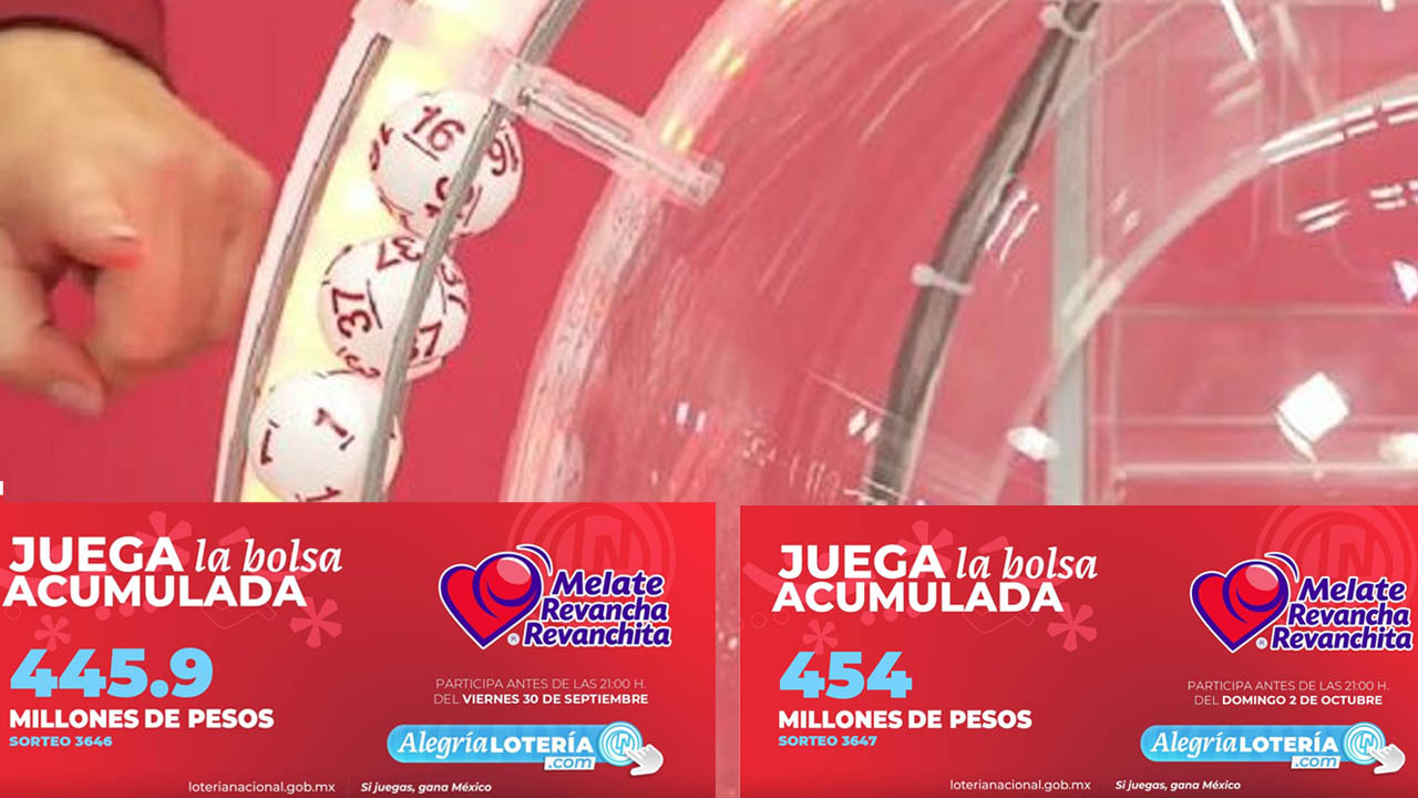 RESULTADOS MELATE Revancha y Revanchita del viernes y domingo 2 de octubre de 2022