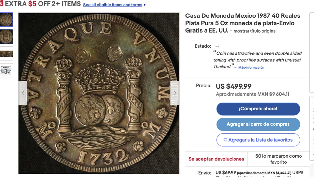 Una moneda del siglo XVIII