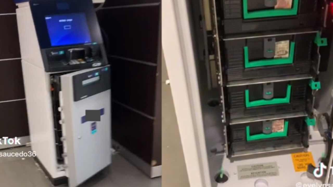 VIRAL: Mujer encontró un cajero automático abierto