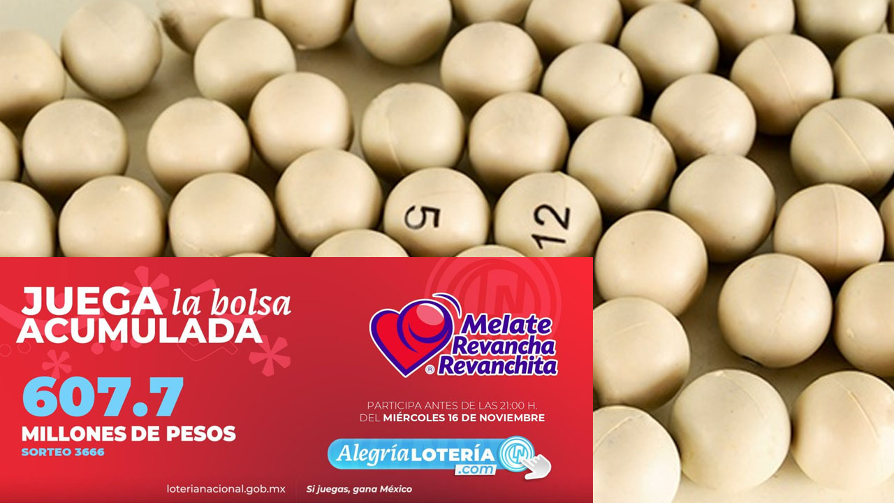 RESULTADOS MELATE Revancha y Revanchita del 16 de noviembre de 2022