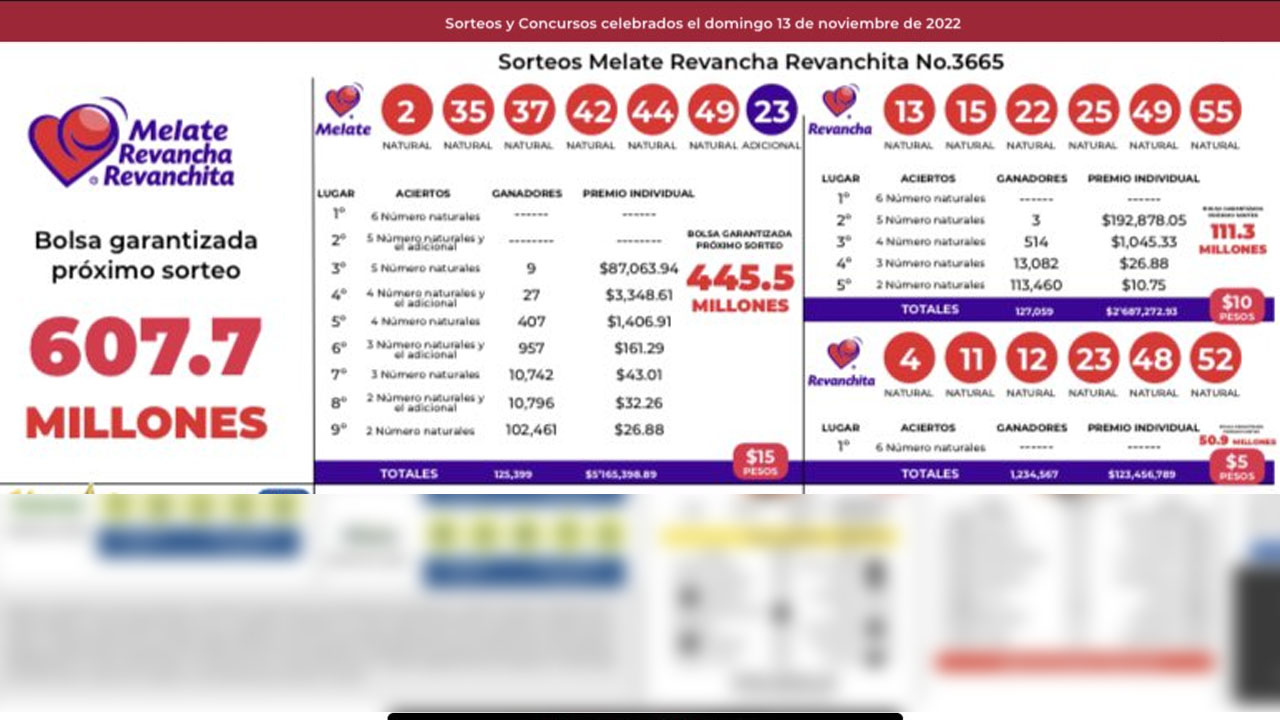 Verifica los números ganandores