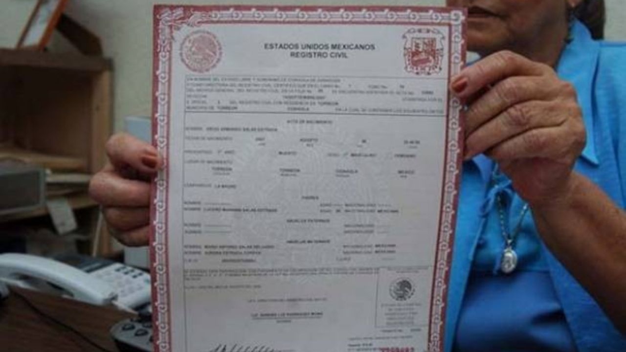 Sacar acta de nacimiento